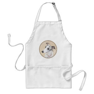Whippet-schildering - Kute Original Dog Art Standaard Schort