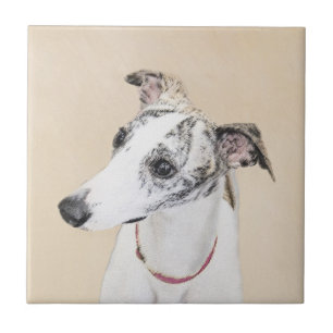 Whippet-schildering - Kute Original Dog Art Tegeltje
