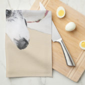 Whippet-schildering - Kute Original Dog Art Theedoek (Quarter Fold)