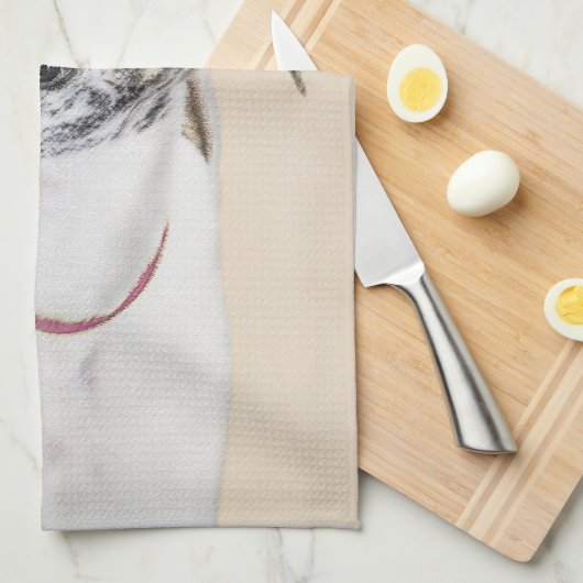 Whippet-schildering - Kute Original Dog Art Theedoek (Quarter Fold)