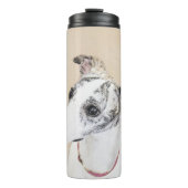 Whippet-schildering - Kute Original Dog Art Thermosbeker (Voorkant)
