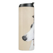 Whippet-schildering - Kute Original Dog Art Thermosbeker (Gedraaid links)