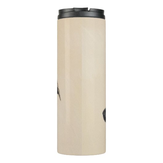 Whippet-schildering - Kute Original Dog Art Thermosbeker (Achterkant)