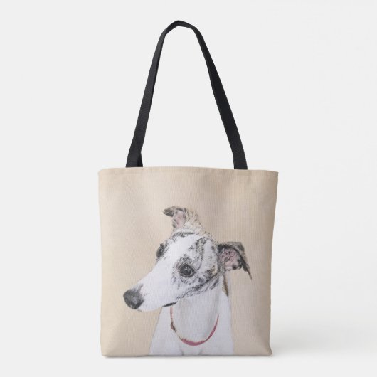 Whippet-schildering - Kute Original Dog Art Tote Bag (Achterkant)