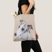 Whippet-schildering - Kute Original Dog Art Tote Bag (Dichtbij)