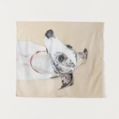 Whippet-schildering - Kute Original Dog Art Wandkleed (Voorkant (horizontaal))