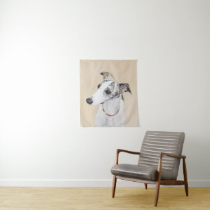 Whippet-schildering - Kute Original Dog Art Wandkleed
