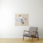 Whippet-schildering - Kute Original Dog Art Wandkleed (In Situ (horizontaal))