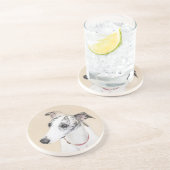 Whippet-schildering - Kute Original Dog Art Zandsteen Onderzetter (Zijkant)