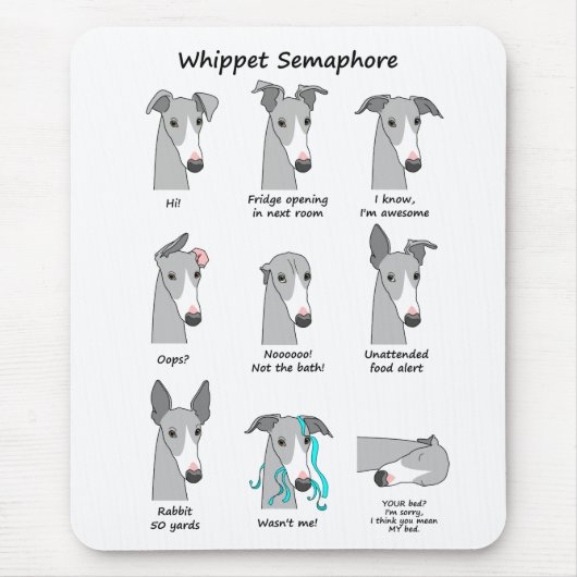 Whippet Semaphore Muismat (Voorkant)