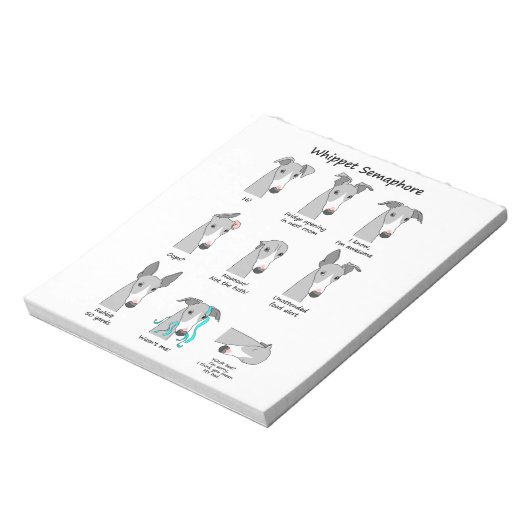 Whippet Semaphore Notitieblok (Linkerzijde)