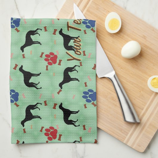 Whippet Shadow Theedoek (Quarter Fold)