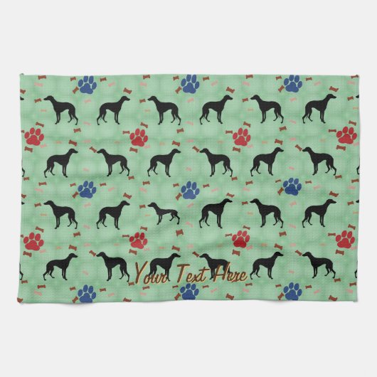 Whippet Shadow Theedoek (Horizontaal)