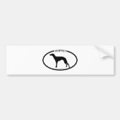 Whippet Silhouette Black Bumpersticker (Voorkant)