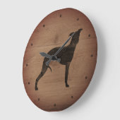 Whippet Silhouette Grote Klok (Hoek)