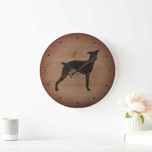 Whippet Silhouette Grote Klok (Huis)