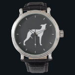 Whippet Silhouette Horloge<br><div class="desc"></div>