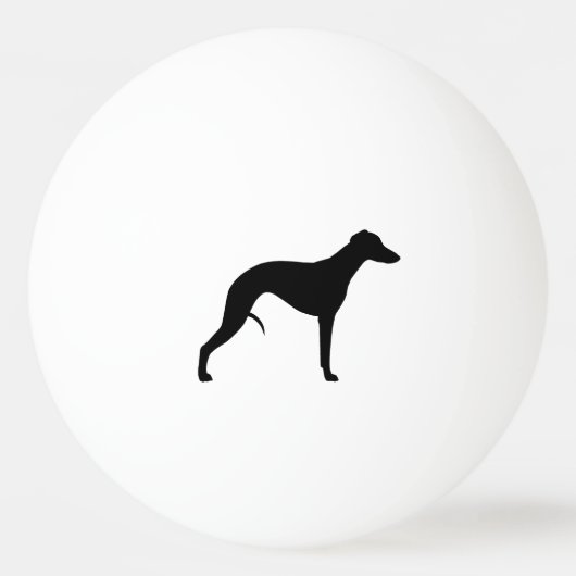 Whippet Silhouette Pingpongbal (Voorkant)
