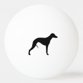 Whippet Silhouette Pingpongbal (Achterkant)