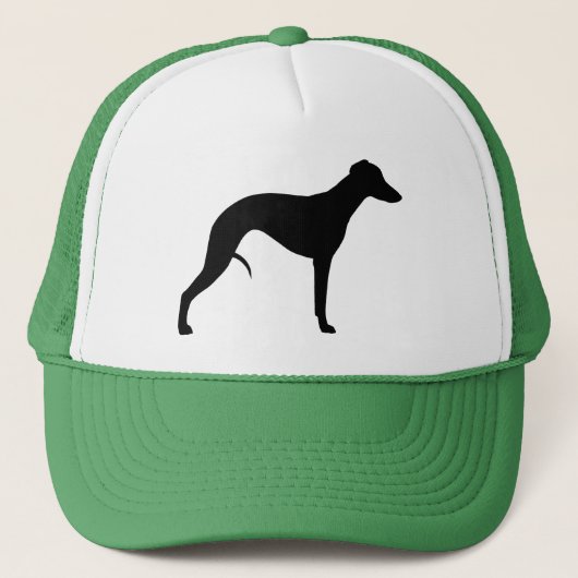 Whippet Silhouette Trucker Pet (Voorkant)