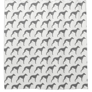 Whippet Silhouetten patroon Douchegordijn