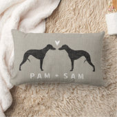 Whippet Silhouettes Love - Personalize Kussen (Deken)