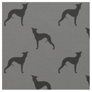 Whippet Silhouettes Pattern   Grijs van Hondenlief Stof
