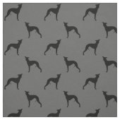 Whippet Silhouettes Pattern | Grijs van Hondenlief Stof (Swatch)