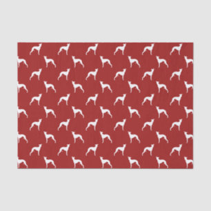 Whippet Silhouettes Pattern Red Tissuepapier