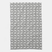 Whippet Silhouettes Pattern Theedoek (Verticaal)