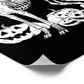 Whippet Skeleton Verjaardag Halloween Dog Mannen V Poster (Hoek)
