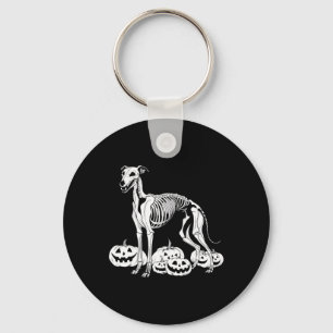 Whippet Skeleton Verjaardag Halloween Dog Mannen V Sleutelhanger