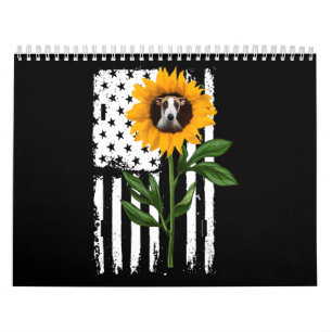 Whippet Sunflower Flag Hippie Whippet Hondenliefhe Kalender