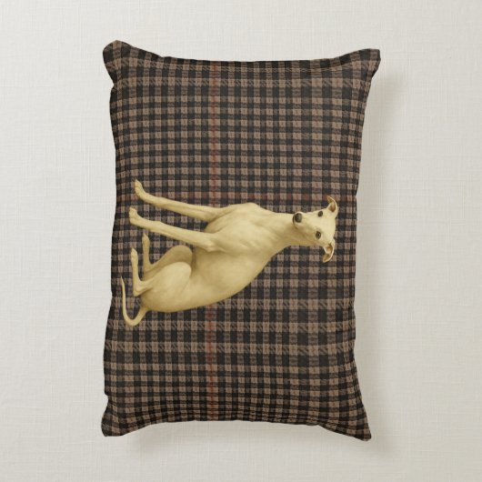 Whippet tartan / plaid / tweed accdent cushion accent kussen (Achterkant (Verticaal))