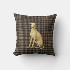 Whippet tartan / plaid / tweed cushion kussen