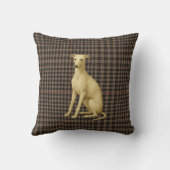 Whippet tartan / plaid / tweed kussen (Achterkant)