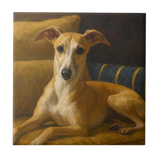 Whippet Tegeltje (Voorkant)
