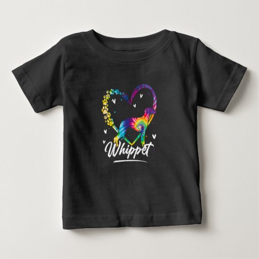 Whippet Tie Dye Rainbow Hondenliefhebber Gift T-Sh (Voorkant)