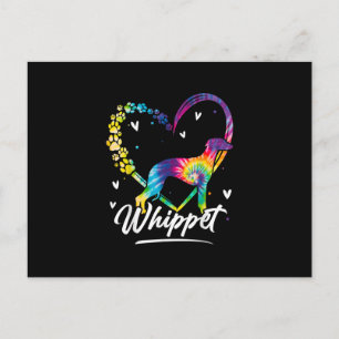 Whippet Tie Dye Rainbow Hondenliefhebber Gift T-Sh Briefkaart