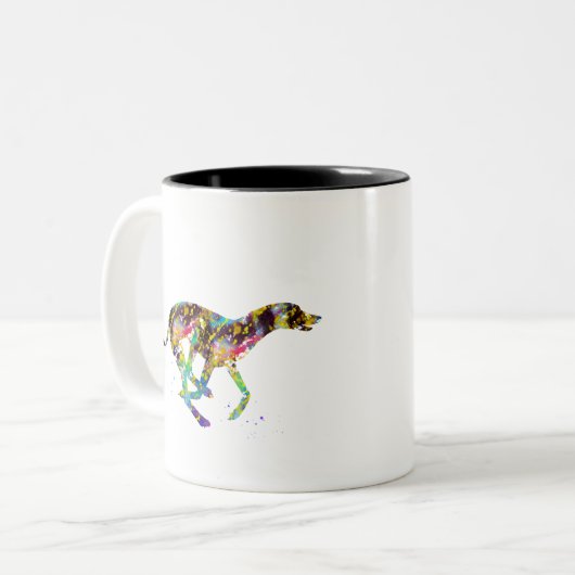 Whippet Tweekleurige Koffiemok (Voorkant links)