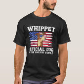 Whippet US Flag Whippet Lover Whippet Eigenaar Lon T-shirt (Voorkant)