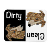 Whippet Vaatwasser Magnet Magneet (Horizontaal)