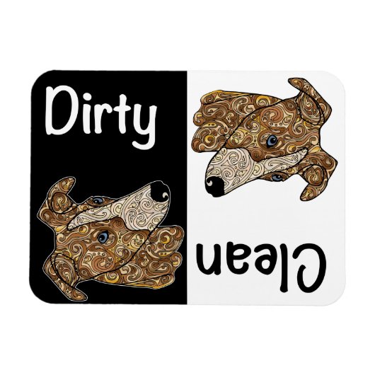 Whippet Vaatwasser Magnet Magneet (Horizontaal)