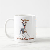 Whippet, voeg de naam van de hond toe, verander te koffiemok (Links)