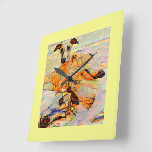 Whippet Wall-klok Vierkante Klok (Hoek)