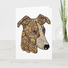 Whippet-Wenskaart Feestdagen Kaart