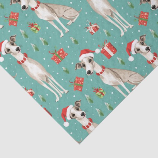 Whippet Whimsy Christmas Tissuepapier (Detail)