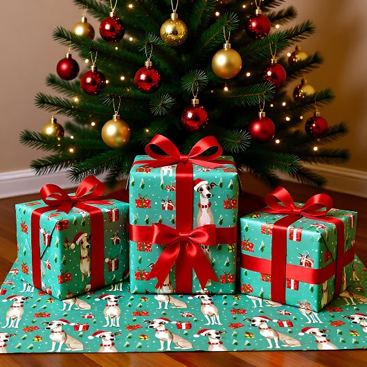 Whippet Whimsy Christmas Tissuepapier