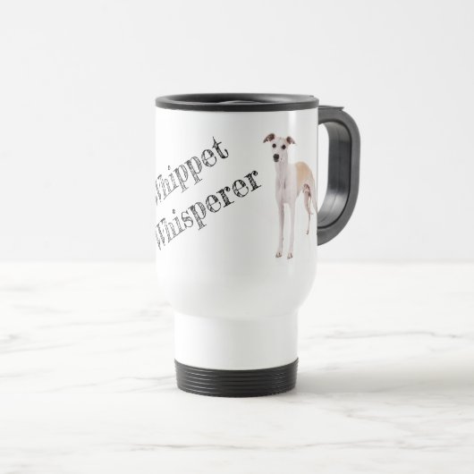 Whippet Whisperer Travel Mug Reisbeker (Voorkant rechts)
