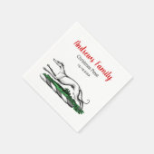 Whippet Windhond Hardloop Heraldisch Wapen Embleem Servet (Hoek)